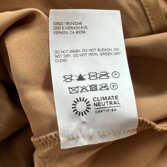 Reformation Poppies Silk Cut-out Maxi Dress Croissant Neutral Size 4 - Picture 12 of 12